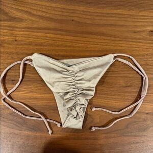 Ruched Tan Bikini Bottom